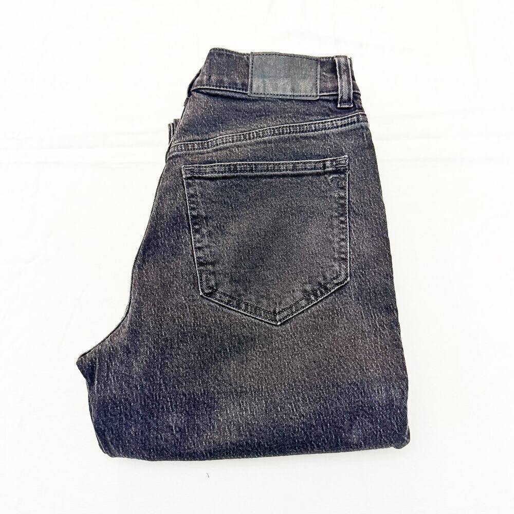 Madewell '90s Straight Charcoal Black Zip Fly Denim Jeans Size 25P